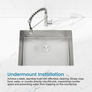 English Elm Stainless Steel Undermount Kitchen Sink Handmade 304 Grade Nano Gray Brushed Finish T3177P286043