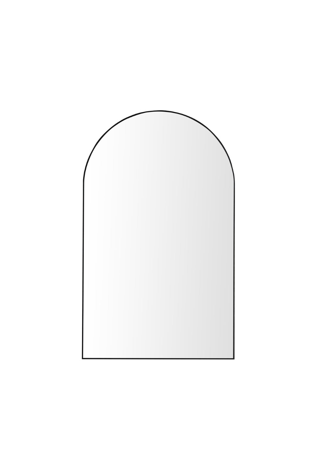 English Elm Wall Mirror 36X22 Inch Arched Black Metal Framed Design For Stylish Bathroom & Bedroom Decor W2091P345022-GIGA