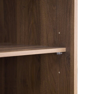 English Elm Tall Farmhouse Wardrobe Armoire with Sliding Barn Doors Drawers and Hanging Rod Wood W1321S00050