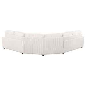 English Elm Langford Corduroy Sectional Sofa Plush L-shaped Seating for Cozy Living Rooms B062S01488