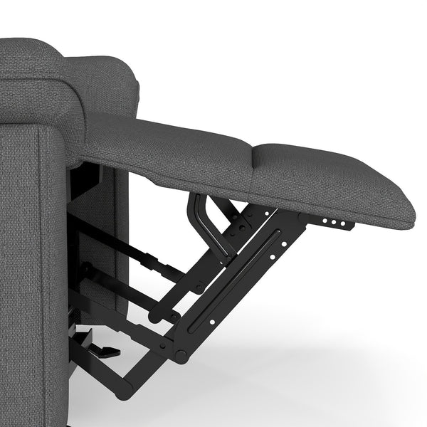 English Elm Wall Zero Wall Power Recliner Chair with Overstuffed Backrest, USB Type-C Charging Port, Space-Saving Electric Recliner for Small Rooms Dark Gray W1028S00055