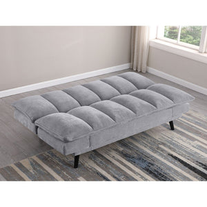 English Elm Fullerton Velvet Channel Tufted Convertible Sleeper Sofa with Splayed Legs for Studio Spaces B062P447778