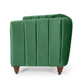 Christopher Knight Home® - Noble House - Richland Modern Glam Velvet Channel Stitch 3 Seater Sofa