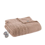 True North by Sleep Philosophy Sherpa Casual Heated Blanket TN54-0504 Brown