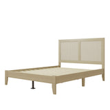 Christopher Knight Home® - Noble House - - Solid Wood Platform Queen Bed With Rattan