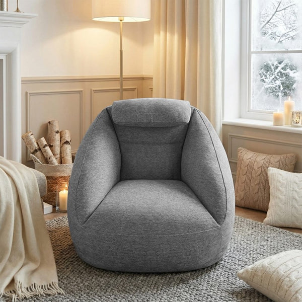 English Elm One Size Cloud Inflatable Ergonomic Couch with Headrest Five Chamber Portable Seat Charcoal B035P408430
