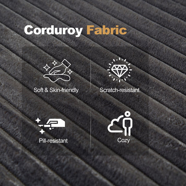 English Elm Modular Sectional Sofa With Chaise - Luxurious Cloud Couch For Living Room, Office & Bedroom Use W3434S00001