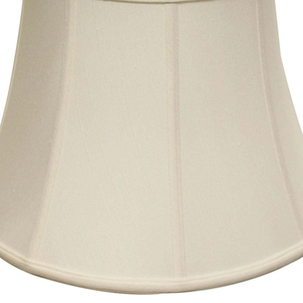 English Elm Slant Bell Shantung Fabric Lampshade Washer Fitter Warm Ambient Glow for Living Rooms B075101474
