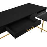 OSP Home Furnishings Modern Life Desk in Black Black