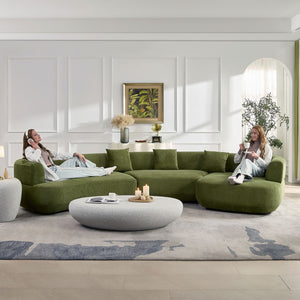 English Elm 55.12''fiberglass Elliptical Coffee Table Faux Stone Matte Finish Low Profile Living Room W2582P407289