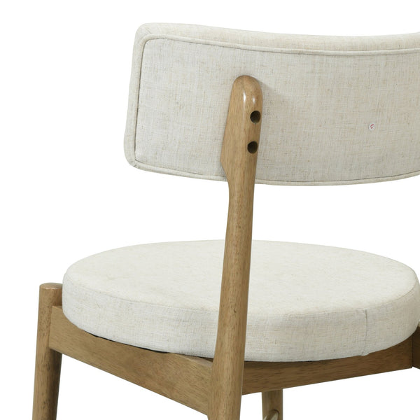 English Elm Christopher Knight Home® - Mid Century Modern Counter Stools Set Of 2 - Natural Wood & Beige Upholstered Comfort Design N771P205427A