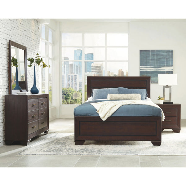 English Elm Oatfield Dark Cocoa 4-Piece California King Bedroom Set - Stylish Design, Durable & Functional Charm B062S00912