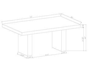 English Elm 1pc Faux Marble Dining Table with Sculptural Pedestal Base, Contemporary Veined Top for Stylish Gatherings Beige,Black,Brown,White 43.5 L x 76.5 W x 5 H B011S01936