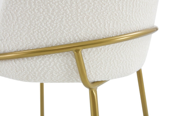 English Elm Set Set Of 2 Modern Dining Chairs With White Upholstered Seats And Brown Legs For Stylish Comfort W370P193934-GIGA