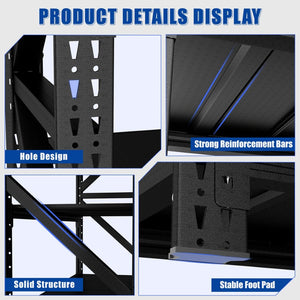 English Elm Heavy Steel Garage Shelving Unit Industrial Storage Rack 4000 Lb Welded Frame T2398P480396