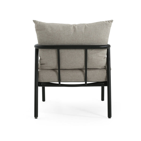 English Elm Christopher Knight Home® - Leora Weather-Resistant Round Tube Sofa Chair 2-Pack, Beige Cushions, Aluminum Frame, 400lb Capacity N775P180132B