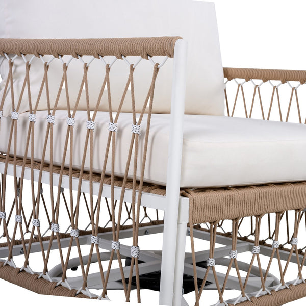English Elm Christopher Knight Home® - [Set Of 2] 360° Swivel Bohemian Lounge Chairs - Handwoven Rope, Waterproof Cushions, Stylish Patio Comfort N767P306733B