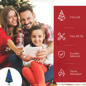 English Elm Homcom 6' Douglas Fir Pre-Lit Christmas Tree With 24 Led Lights & Realistic Branches For Holidays W2225P229734