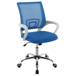 English Elm Anaheim Breathable Mesh Upholstered Office Chair with Padded Seat, Height & Arm Adjustments, Blue B062P299806