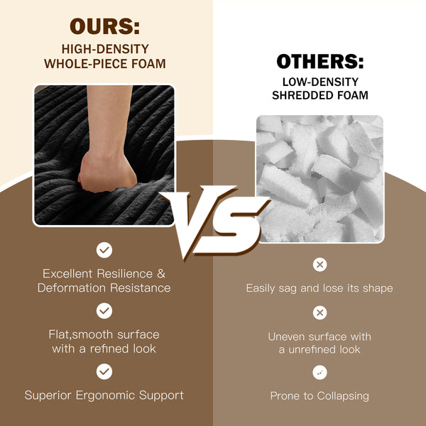 English Elm Modern Full Size Folding Sofa Bed with Plush Corduroy, 2 Pillows, 15" Foam Mattress, No Assembly Required Black W1885P347089