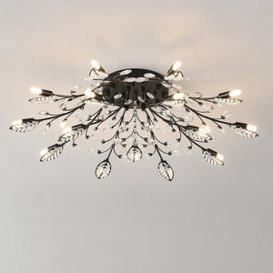 English Elm 15-light Matte Black Farmhouse Chandelier Seeded Glass Globes for Dining Room W5008P466520