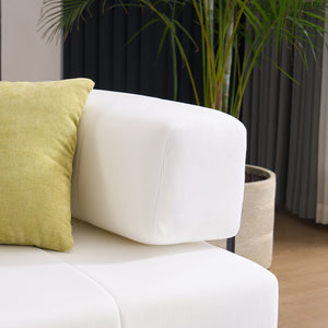 English Elm Folding Sofa Bed with Corduroy Cover, 78.5" Convertible Futon Couch, No-Assembly Foam Spring Mattress, Compact Sleeper for Living Room Beige W2915P276679