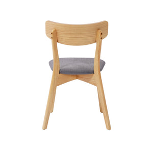 English Elm Mid-century Modern Upholstered Dining Chairs Set of 4 with Rubberwood Splayed Legs Dark Grey,Natural N768P189387O_4