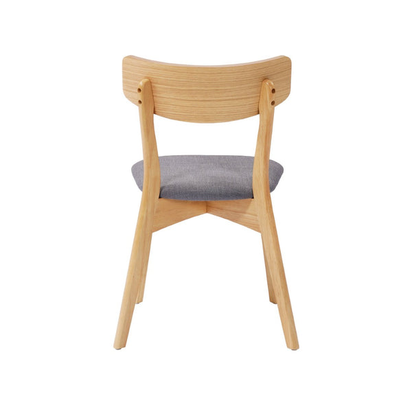 English Elm Mid-century Modern Upholstered Dining Chairs Set of 4 with Rubberwood Splayed Legs Dark Grey,Natural N768P189387O_4