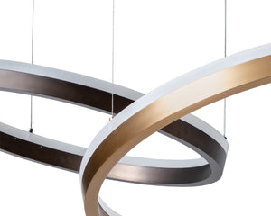 Sunpan Saphira Chandelier - Modern Elegance With Versatile Circular Lights In Bronze & Gold Finishes Gold Acrylic ,Aluminum 111623