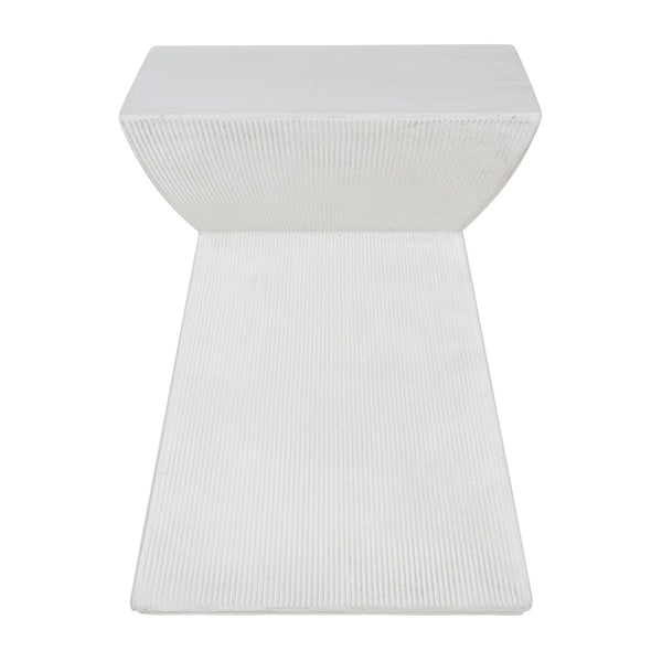 English Elm Antique-textured Magnesium Oxide Outdoor Side Table Sculptural Pedestal Patio Accent N768P371802W