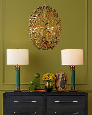 Currey & Company Nova Teal Object Set Of 2 - Stunning Modern Sculptures With Captivating Organic Patterns For Decor Green Composite 1200-1027-currey-company