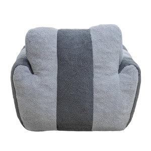 English Elm Bean Bag Chair Teddy Plush Heart Backrest Foam Filled Accent Seat for Adults Gray W2510P465456