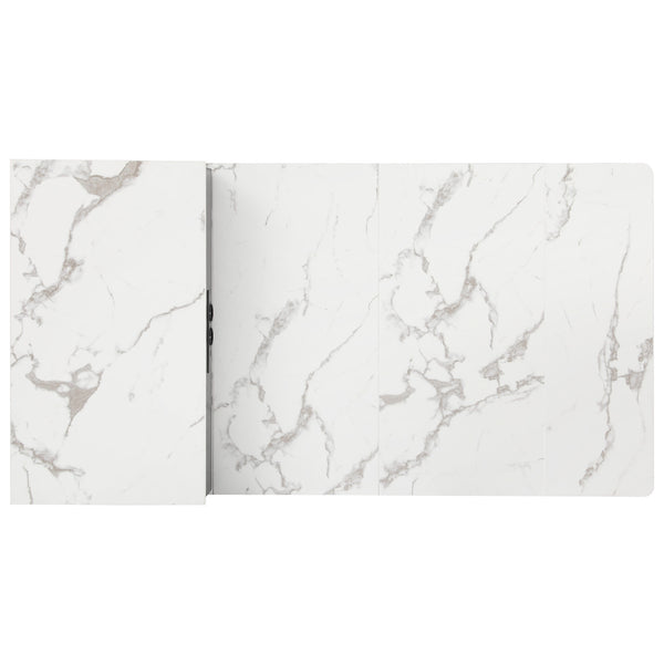 English Elm K&K Modern Extendable 59.5" Kitchen Island with Double-Sided Storage, Power Outlet & Casters Black N707S000017B