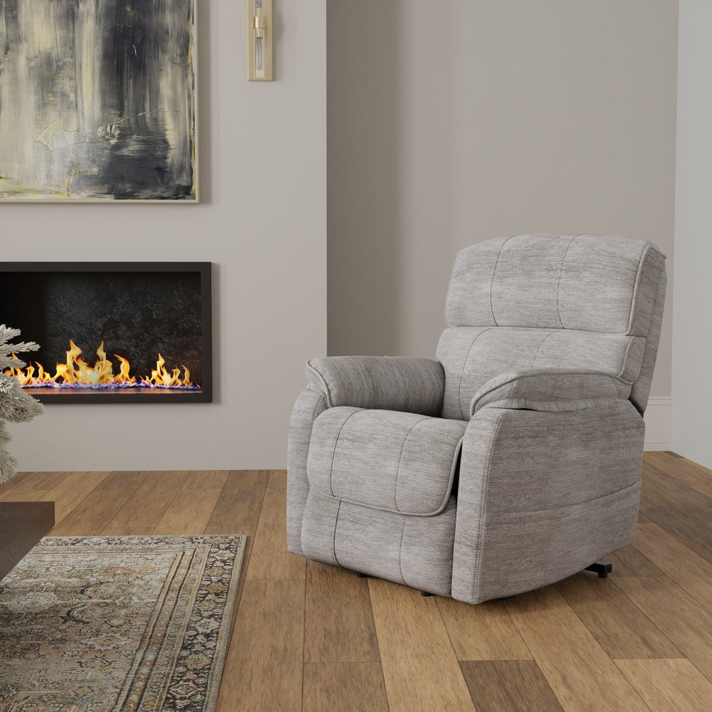 English Elm Plush Lucie Dove Power Lift Chair with Ultra-Plush Upholstery, USB Port, Dual Pockets, Quiet Lift Recliner B339P409523
