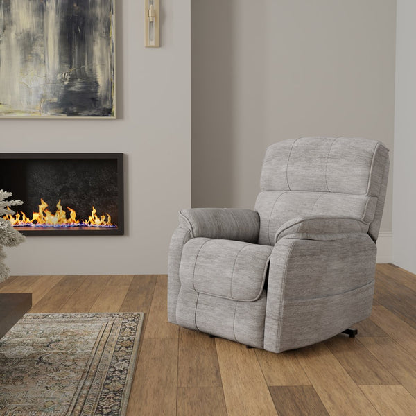 English Elm Plush Lucie Dove Power Lift Chair with Ultra-Plush Upholstery, USB Port, Dual Pockets, Quiet Lift Recliner B339P409523
