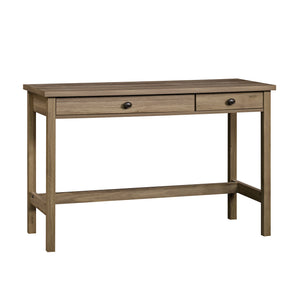 English Elm Writing Desk Brown Finish with Spacious Work Surface & 2 Smooth-Glide Drawers, Oak Accent, Durable B356P402706