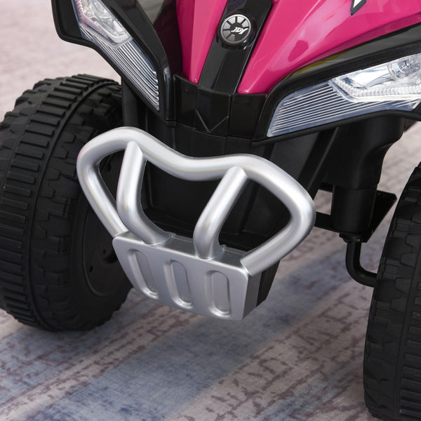 English Elm Aosom Toddler Foot Powered Ride on Atv Toy with Led Lights and Built in Music W2225P217968