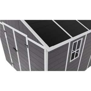 English Elm Campcraft 8x8 Ft Resin Storage Shed Thick Pp Panels Lockable Door Uv Resistant Outdoor W1598S00024