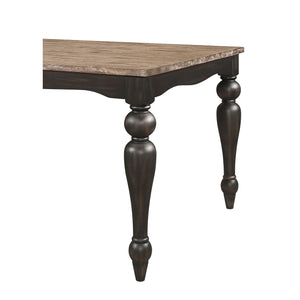 English Elm Kyle Brown 5-Piece Dining Set - Rustic Charm With Upholstered Seats & Classic Turned Legs For Comfort B062S01263