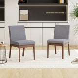 Christopher Knight Home® Set of 2 Dining Chairs, Fabric/Walnut Finish - Stylish & Comfortable