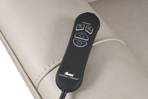 English Elm Contemporary Sandbach Manual Glider Recliner with Padded Track Arms, Smooth Motion, Soft Neutral Fabric Upholstery Light Gray 37 L x 31 W x 34 H B2741P387676