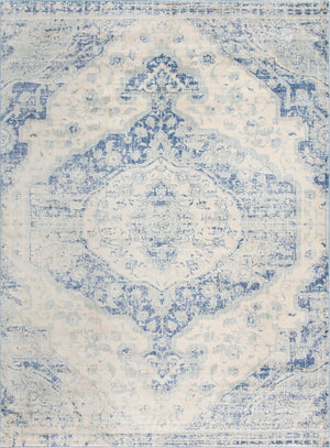 Unique Loom Asheville Tanglewood Machine Made Medallion Rug Blue, Light Blue/Navy Blue/Beige 9' 0" x 12' 2"