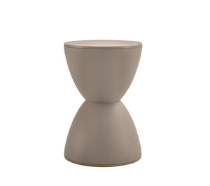 English Elm Contemporary Prince Stool Beige - Versatile Compact Side Table & Comfortable Stool with Durable Build and Rounded Safety Edges W370P146491