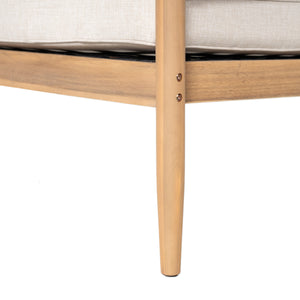 English Elm Christopher Knight Home® - Verona Outdoor Acacia Wood Loveseat With Beige Cushion & Black Rope Accents For Stylish Patios N775P309257B