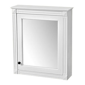 English Elm 24'' 24'' Wall Mounted Bathroom Mirror Cabinet with Adjustable Shelves, Space-Saving Modern Storage Solution White N710P195492K