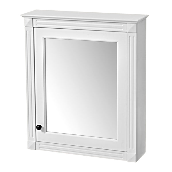 English Elm 24'' 24'' Wall Mounted Bathroom Mirror Cabinet with Adjustable Shelves, Space-Saving Modern Storage Solution White N710P195492K