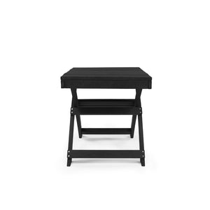 English Elm Seaview Recycled Hdpe Outdoor Folding Side Table Uv Resistant Patio Deck Use Black B2745P409721