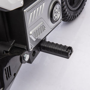 English Elm 24v Kids Electric Motocross Motorcycle 200w Hub Motor Suspension Led Bluetooth Audio Black W1578P225053