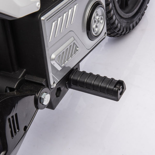 English Elm 24v Kids Electric Motocross Motorcycle 200w Hub Motor Suspension Led Bluetooth Audio Black W1578P225053