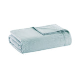 Madison Park Egyptian Cotton Casual Blanket MP51N-6187 Light Blue